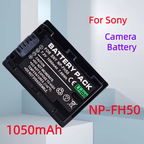 1050mAh NP-FH50 NP FH50 Camera Battery or Charger For Sony NP-FH30 FH40 NP-FP50 DSC-HX1 HX100V HX200