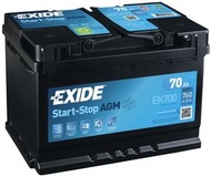 EK700 EXIDE START-STOP AGM 12V 70AH 760CCA 埃克塞德 汽車電池