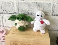 手作編織純綿尤達/杯麵鑰匙圈(大款)~ 生日禮 交換禮 客製小物