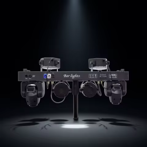 1Set With Mobile Bracket 2x30w Spot Moving Head + 6x5w Par + 10w RGBW Butterfly Strobe 4in1 Stand Dj