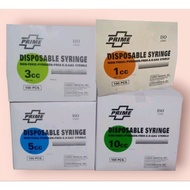 Disposable Syringe (Prime) 1cc, 3cc, 5cc, 10cc sold per box