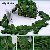 Fake Vines, Grape Leaf Vines, Long Betel Vines, 2,3m Watermelon Vines for Super Beautiful Garden Dec