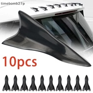 (time) 10Pcs Rear Roof Shark Fins Spoiler Wing Kit Universal Car Roof Spoiler Bumper Spoiler Shark F