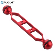 PULUZ Cần Bi Kép Hợp Kim Nhôm 7.0 Inch 17.7Cm Đường Kính Bi: 25Mm (Màu Đen)