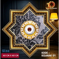 PVC gypsum ceiling ornament premium lamp fitting decoration size 40x40 lampu led lampu siling