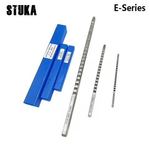 Stuka E-Series Push Type Keyway Broaches HSS Keyway Tools for CNC Machine Tool E1-16/18mm 5/8''E 3/4