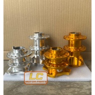 LEO HUB ALLOY CNC SILVER LC135 Y125 WAVE125 EX5 LAGENDA KRISS Y110 DREAM GOLD HAP HUP KECIL ALOI CHR