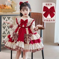 Halloween Filipiniana dress for kids Baby Girl Party princess Princess dress girl high-end autumn an