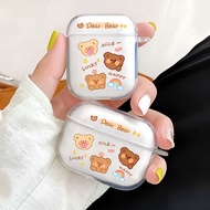 Airpods pro Dear Bear case airpods case airpods 1 2 3 i12 transparent silicon case