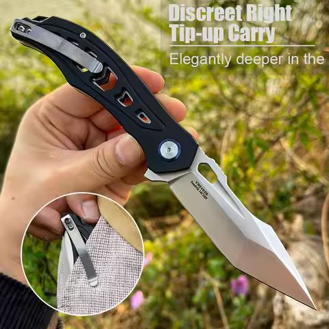 VNLA 14C28N Steel Blade Sharp Folding Knife G10 Handle Outdoor Camping Hiking fishing Tactics Huntin