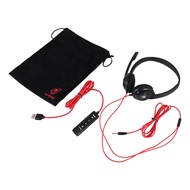 USB Headset with Noise Cancelling Microphone for Laptop Computer On-Ear Wired Office Call Center Hea