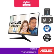 ASUS VY279HE / VY249HE Eye Care IPS, 75Hz 27" / 24" FHD Monitor FreeSync, Eye Care, Rest Reminder, B