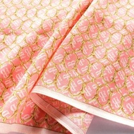 Felix Buhler Vintage Handkerchief Monogram Logo Pink 23 x 22.5 inches