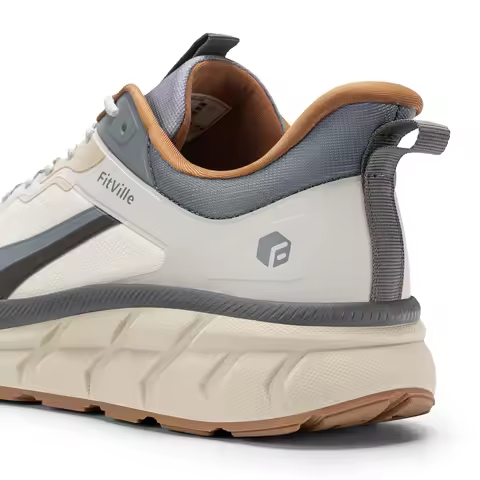 Fittington Men's Wide Toe Walking Shoes Cushioning Men's Causal Sneakers Breathable Sports Running S