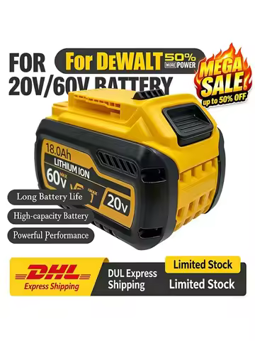 for Dewalt 20V Battery, 3AH 6AH 8AH 12AH Lithium Ion Battery, for Dewalt DCB200 DCB206 DCD805 Power