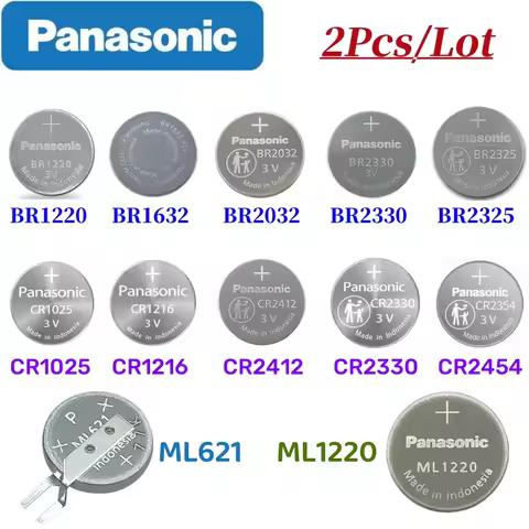 2pcs Panasonic Original CR2330 BR1220 ML1220 BR1632 Battery BR2032 BR2325 CR2032A CR1216 CR1025 BR23