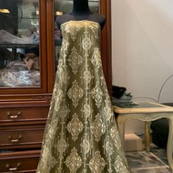 Brukat Tile Bordir Mewah Kain Kebaya Diamond Warna Hijau Olive Army