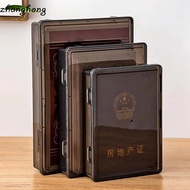 ZHANGHONG Certificate Storage Box, Transparent Dustproof A4 File Box,  Multifunctional A4 Plastic Da