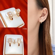 Simple Square Titanium Clip-on Earrings AT68BL