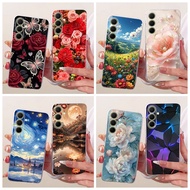 Case For Samsung Galaxy A57 5G Cover New Stylish Flower Clear Soft Silicone Phone Bags Case For Sams