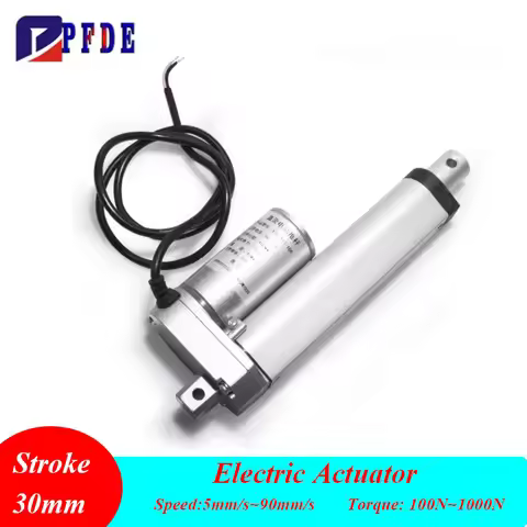 Stroke 30mm Heavy-Duty Linear Actuator 12V/24V DC Motor Lift 100/150/200/300/500/700/900/1000N for S