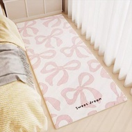 Cute Bow Long Carpet Living Room Bedroom Thickened Cashmere Carpet