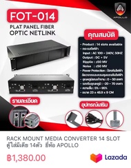 RACK MOUNT MEDIA CONVERTER 14 SLOT ตู้ใส่มีเดีย 14ตัว ยี่ห้อ APOLLO