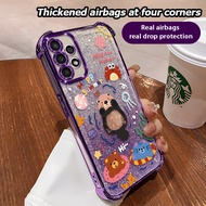 Casing hp for Samsung A13 4G Four-corner impact-resistant phone Case with cute swimming shell motif 