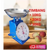 MLK Ready Stock 10Kg/ 20Kg/ 30Kg Measuring Analog Scale Spring Balance With Bowl/ Timbang Mechanical Scale/Penimbang