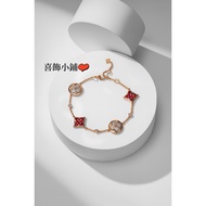 New Four-Leaf Clover Diamond-Studded Fritillary Bracelet Women 3AT5