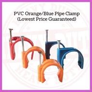 ☸ ✳ ❊ ♟ PVC Orange/Blue Pipe Clamp