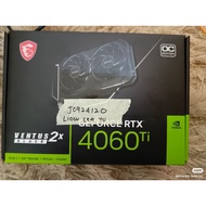 Used 1day RTX4060TI MSI VENTUS 2X 16GB OC