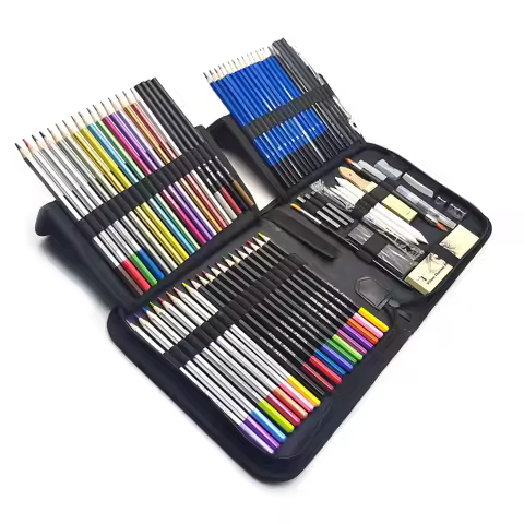Bview Art 83 Pack Stuff Diverse art Pencils Sketching Art Set for Beginners Professional Artists Tee