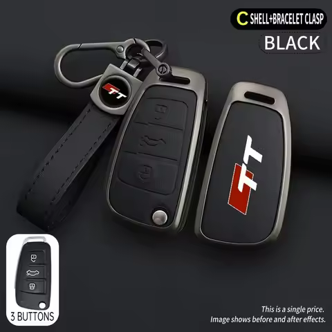 Audi TT TTRS 8j 8n 8s mk1 mk2 mk3 S line zinc alloy car key shell remote control protector key acces