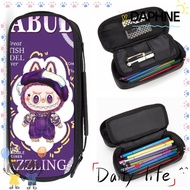 DAPHNE Pencil Cases, Cartoon Labubu Labubu Pencil Bag, Hot Sale Large Capacity Multi-functional Cute Stationery Bag School