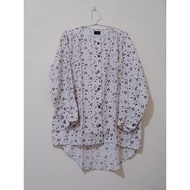 KATUN Long sleeve blouse. penguin motif blouse. patterned rayon cotton blouse.