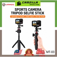 VAMOS MT03 Sports Camera Tripod Selfie Stick For DJI Pocket 3 Pocket 4 Dji Action Insta360 Ace Pro I
