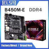 ELSA New AMD B450M Motherboard Dual DDR4 M.2 Nvme PCIE 3.0 X4 SATA AM4 Motherboard Supports R5 3600 