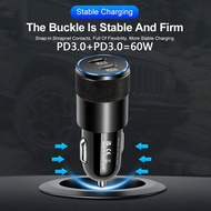 60W DUAL TYPE C PD30W mobile car charger