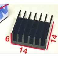 Aluminum HeatSink Heat Sink 14x14x6 mm Black Cooler Glue3m