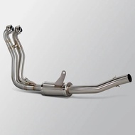 Motorcycle Escape System Manifold Modify Stainless 51MM Motorbike Exhaust Front Link Tube Racing Kit