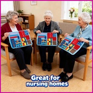 Fidget Blanket Calming Activity Board Senior Fidget Board for Seniors Focus Stress Relief Tension Mo