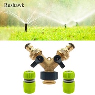 Rushawk Garden Hose Splitter Tap Splitter 2 Way Premium Easy Installation Garden Hose Connector