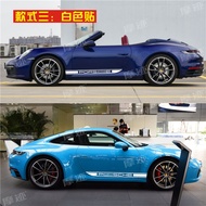 For Porsche 911 Car Stickers Decals Carrera4s 992 GT3 Targa Restoration Side Skirt Car Body Sticker