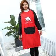 2025 New Long Sleeve Apron Waterproof Oil Resistant Kitchen Use for Women Home And Outdoor Workwear
