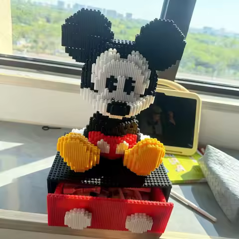 4500pcs Mickey Mouse Block Toys Sitting in Drawer Mickey Mouse Block Toys Connecting Block Bricks Ch