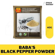 BABA's / Black Pepper Powder / 40g / Pure Spice / Serbuk Lada Hitam