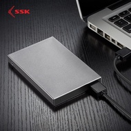SSK Aluminum USB3.0Type C to SATA 2.5” External Hard drive Enclosure Adapter, Hard Disk Case for 2.5 Inch 9.5mm 7mm HDDSSD