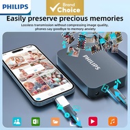 PHILIPS 3/4/6TB High-Speed Portable SSD External Drive USB 3.2 Gen 1 HDD, 550MB/s Read Speed, Compac