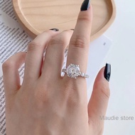 5ct Luxury Real Moissanite Diamond Cluster Women Ring 6 Claws 100% Sterling S925 Wedding Engagement 